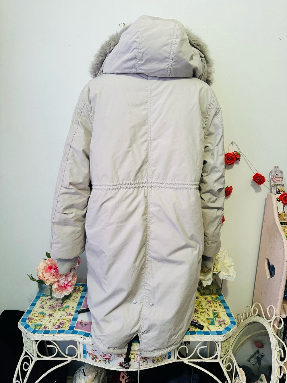 Wilfred Aritzia Mont Down Filled Winter Insulated Blanc Parka Jacket Comet L - Picture 12 of 16